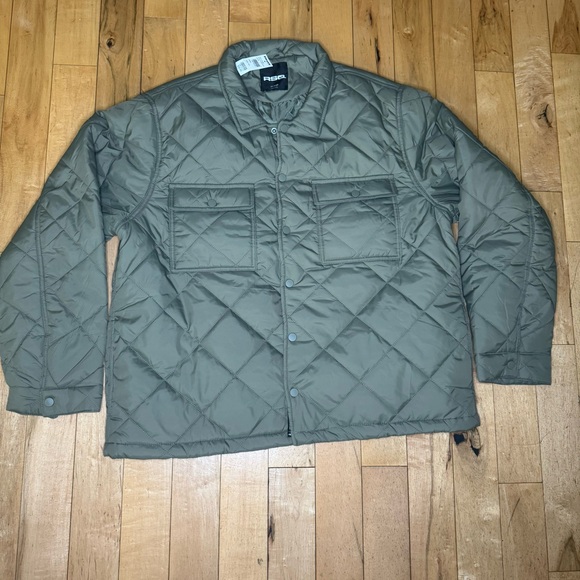RSQ Men’s Quilted Jacket Light Green Men’s XL - Picture 1 of 5